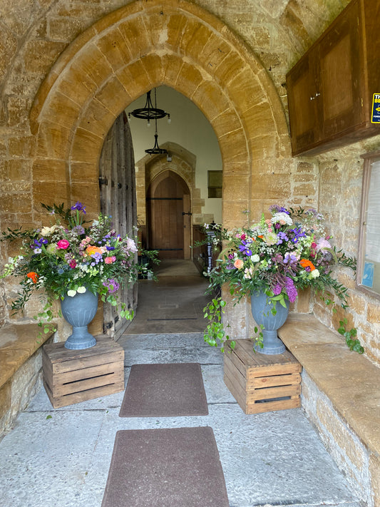 Grey Plastic Urn