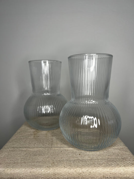 Round Ribbed Vase