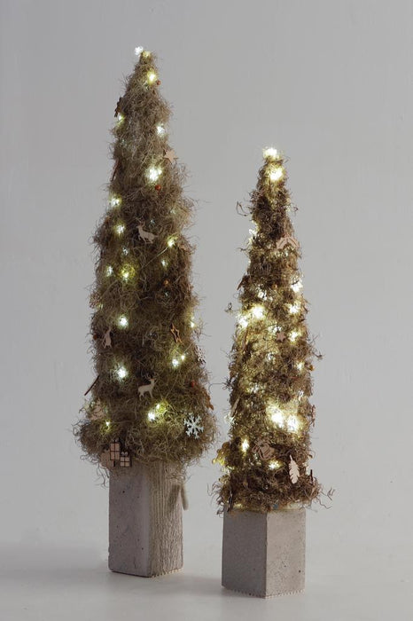 Hand Made Moss Christmas Trees